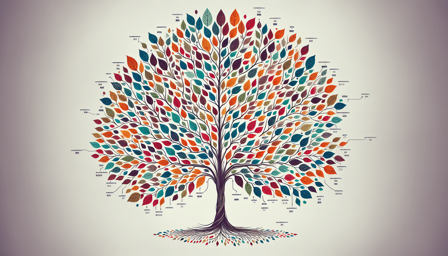 Illustration of a family tree with highlighted genetic risk factors