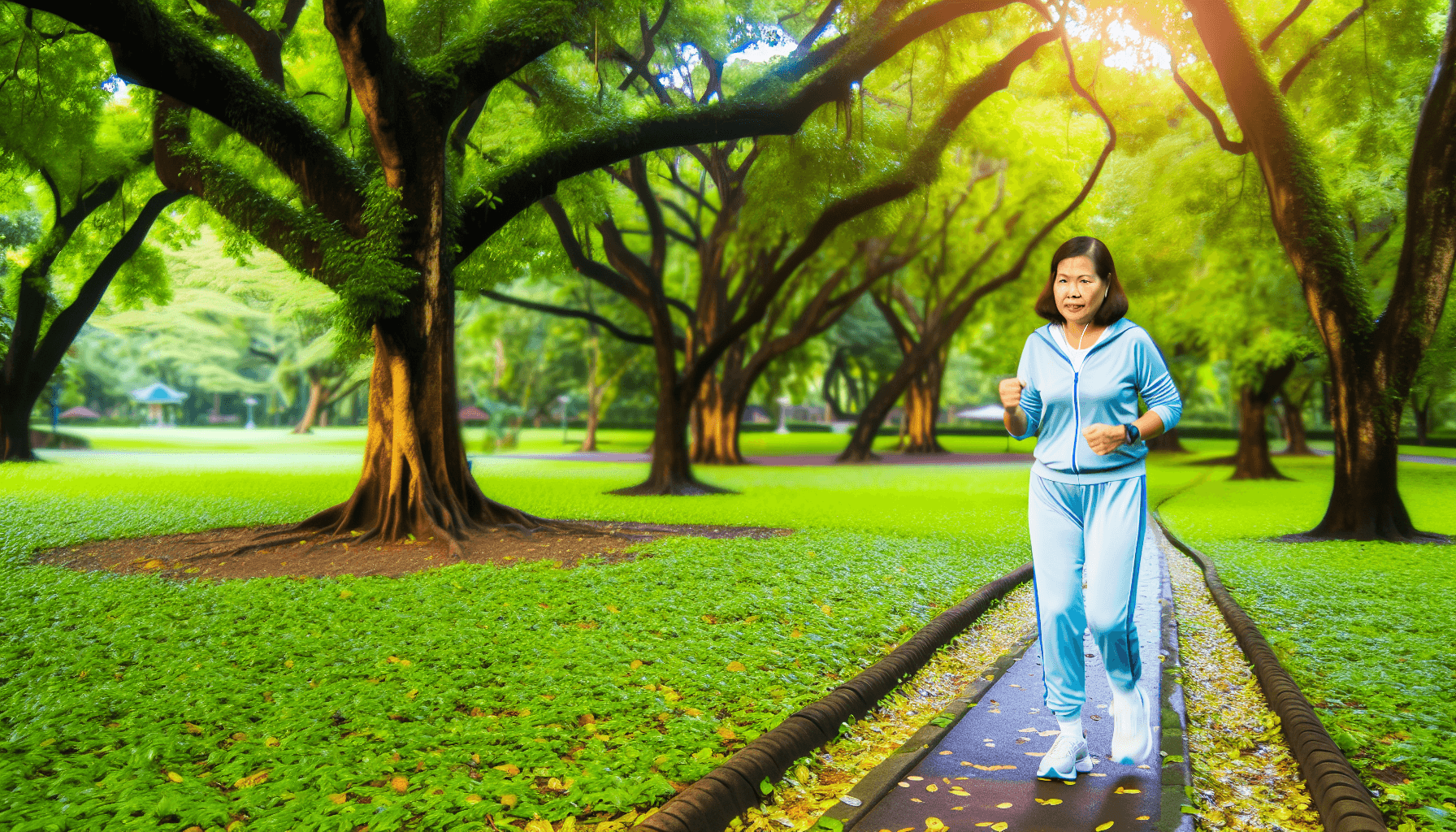 Photo of a person engaged in light to moderate physical activity