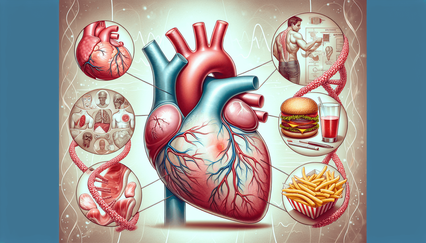 Illustration of factors contributing to atrial fibrillation