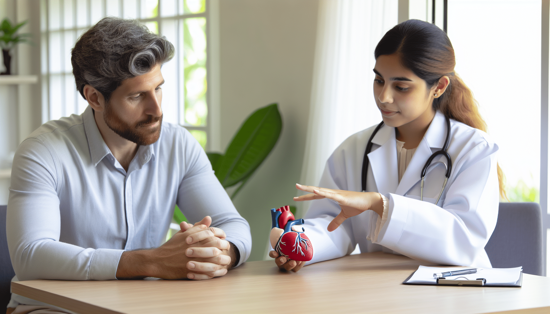 Person having a discussion with a doctor