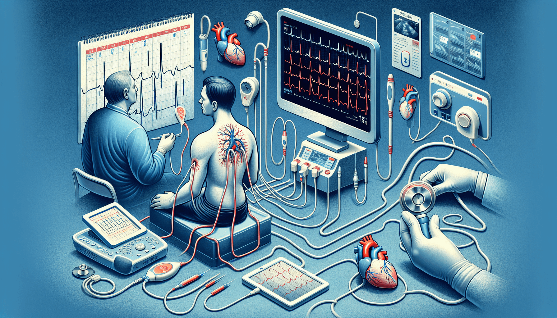 Illustration of diagnosis and monitoring of paroxysmal atrial fibrillation