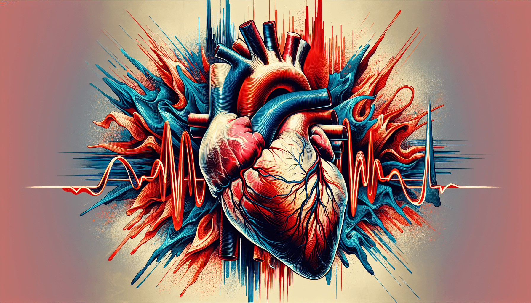 Illustration of irregular heart rhythm, paroxysmal AFib