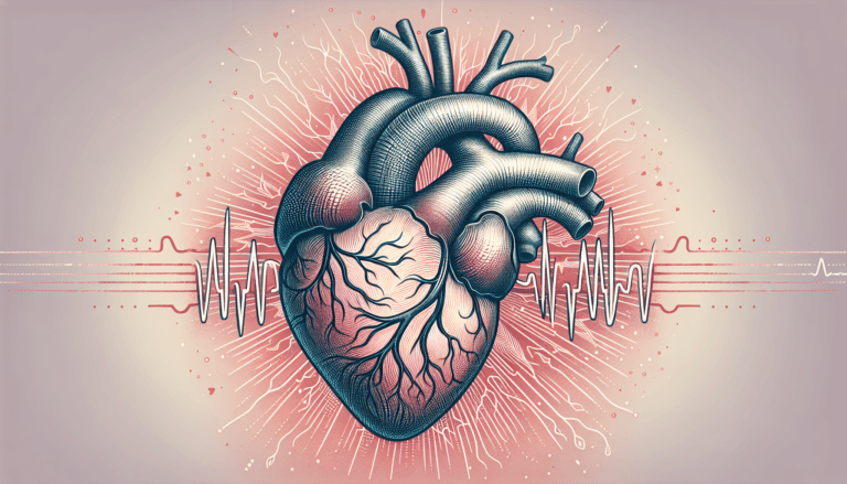 Illustration of a human heart How to stop heart palpitations