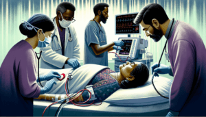 Patient undergoing cardioversion procedure